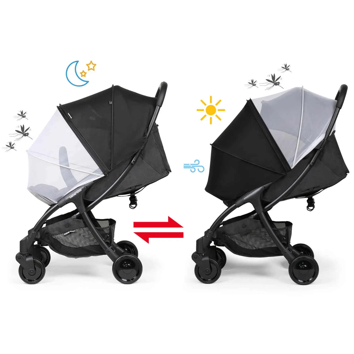 2-in-1 Mosquito Net & Sun Shade