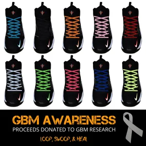 45" Round Athletic Laces for GBM Awareness