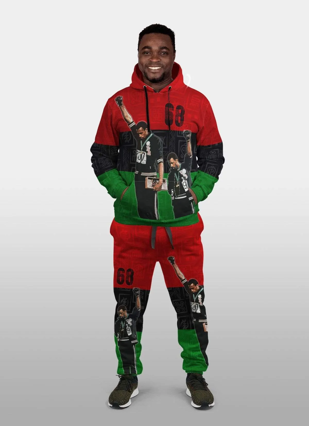 68 Olympics Fleece All-over Hoodie And Joggers Set