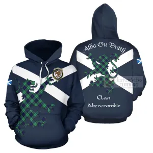 Abercrombie Tartan Lion Rampant Hoodie Proudly Display Your Heritage with Alba Gu Brath and Clan Name