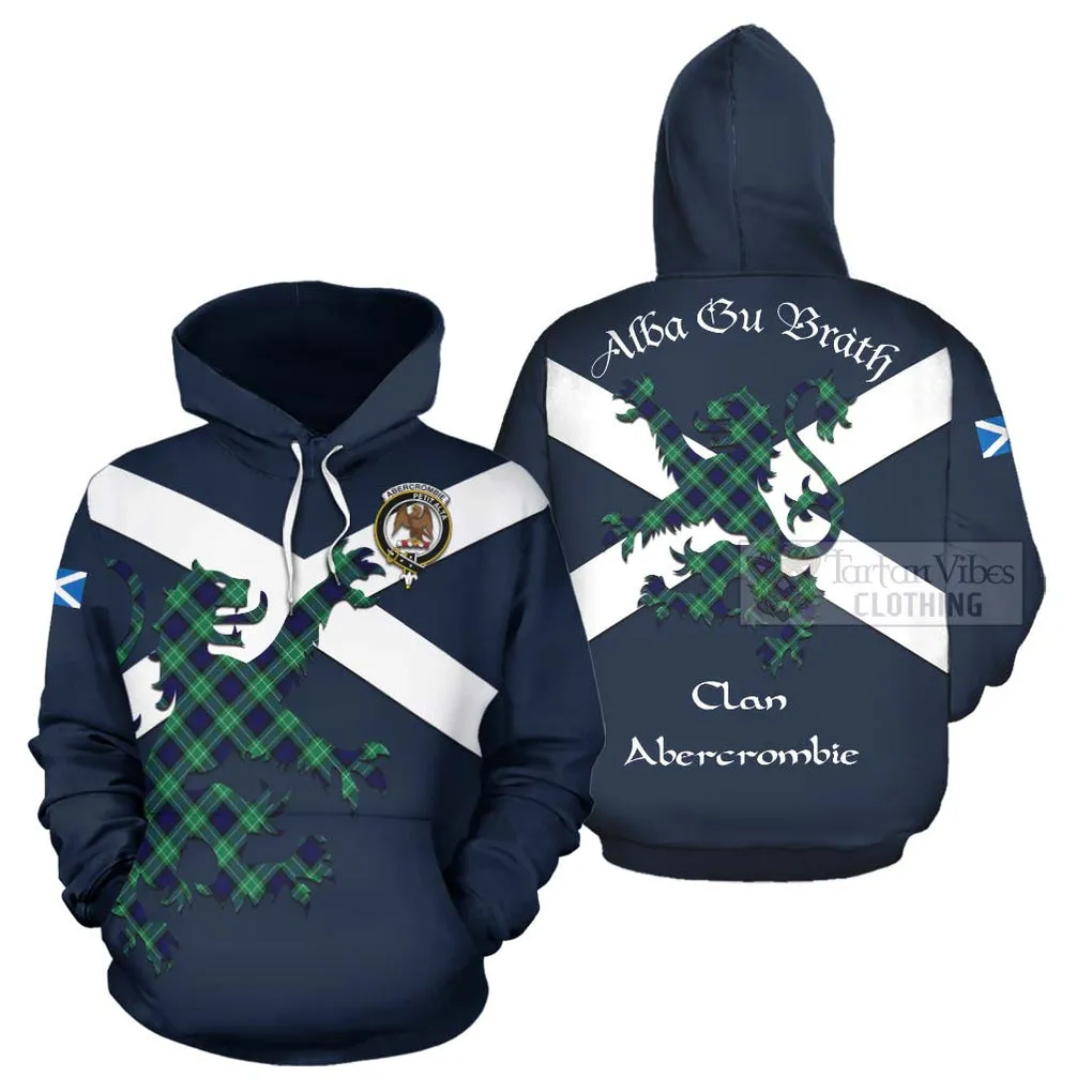 Abercrombie Tartan Lion Rampant Hoodie Proudly Display Your Heritage with Alba Gu Brath and Clan Name