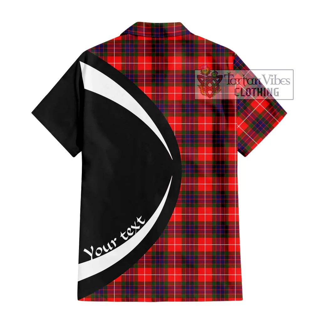 Abernethy Tartan Short Sleeve Button Up with Family Crest Circle Style