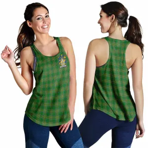 Accotts Irish Clan Tartan Women's Racerback Tanks with Coat of Arms