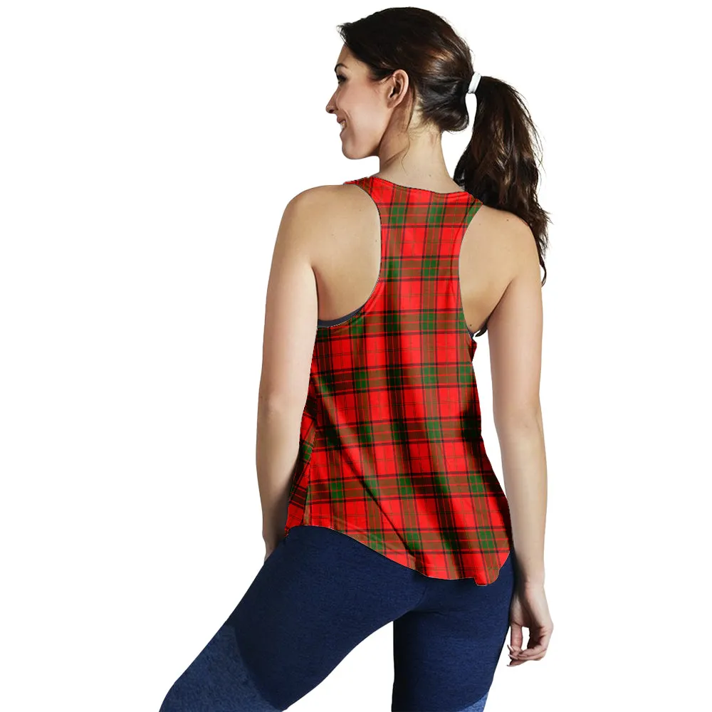 Adair Tartan Women Racerback Tanks with Family Crest