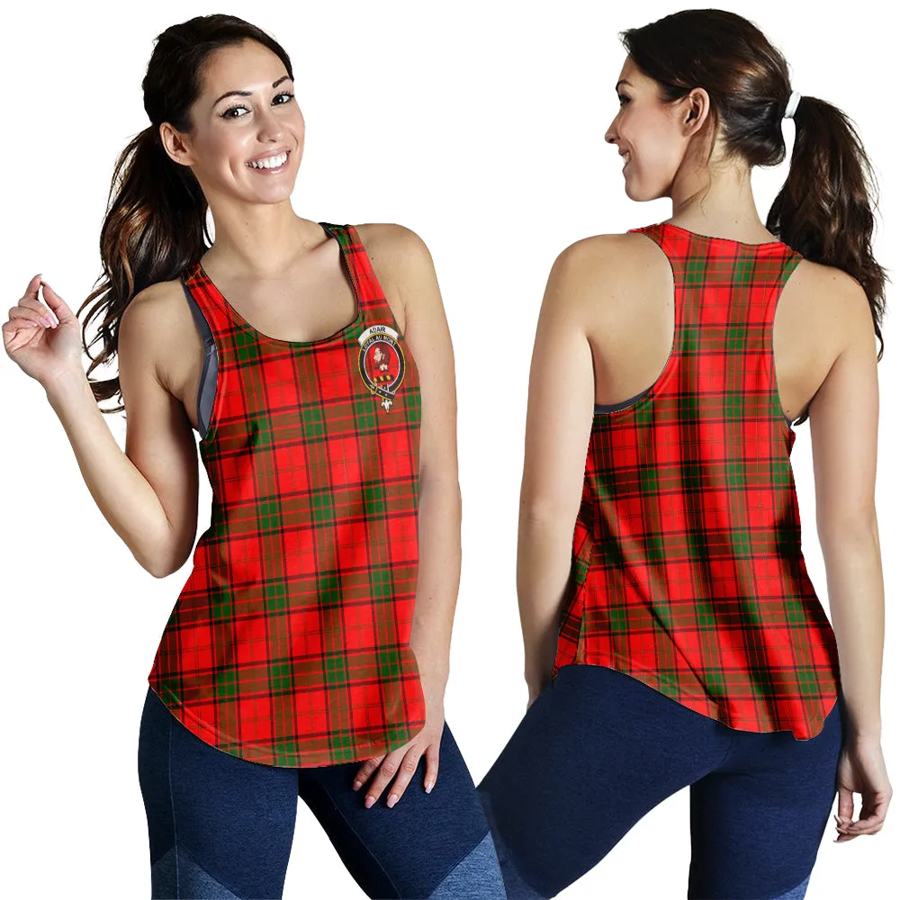 Adair Tartan Women Racerback Tanks with Family Crest