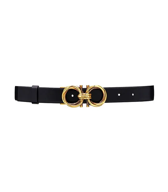 Adjustable Gancini Belt Black