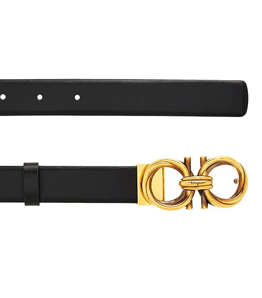 Adjustable Gancini Belt Black