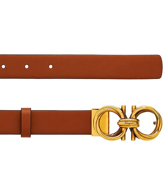 Adjustable Gancini Belt Siena