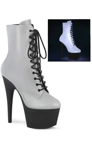 ADORE-1020REFL Silver Reflective Ankle Boots [In Stock]