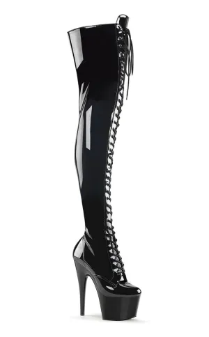 ADORE-3023 Black Patent Thigh High Boots