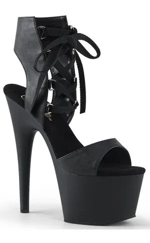 ADORE-700-14 Black Vegan Leather Platform Heels