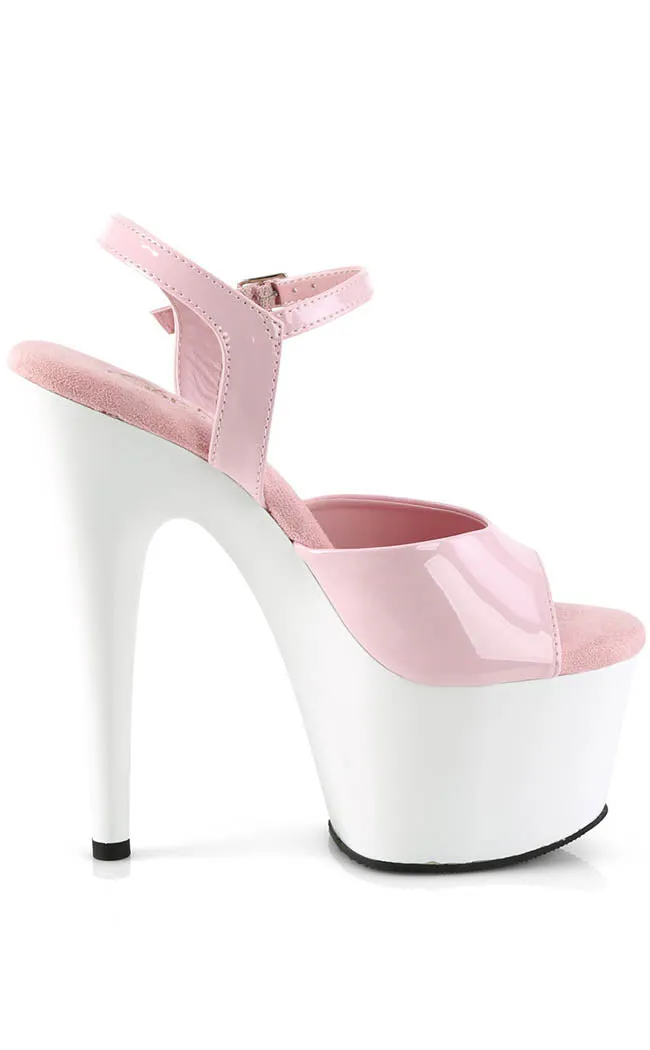 ADORE-709 Baby Pink & White Heels