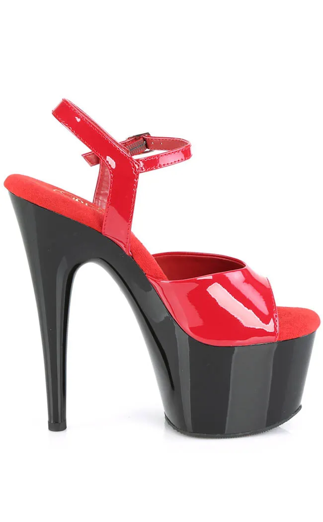 ADORE-709 Red & Black Patent Heels