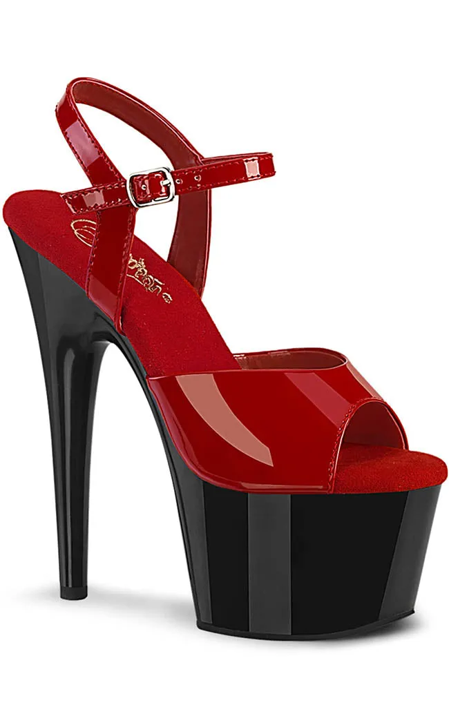 ADORE-709 Red & Black Patent Heels