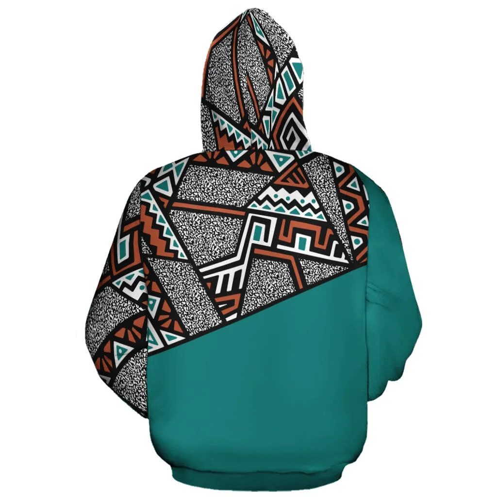 African Geometric Pattern All-over Hoodie And Joggers Set