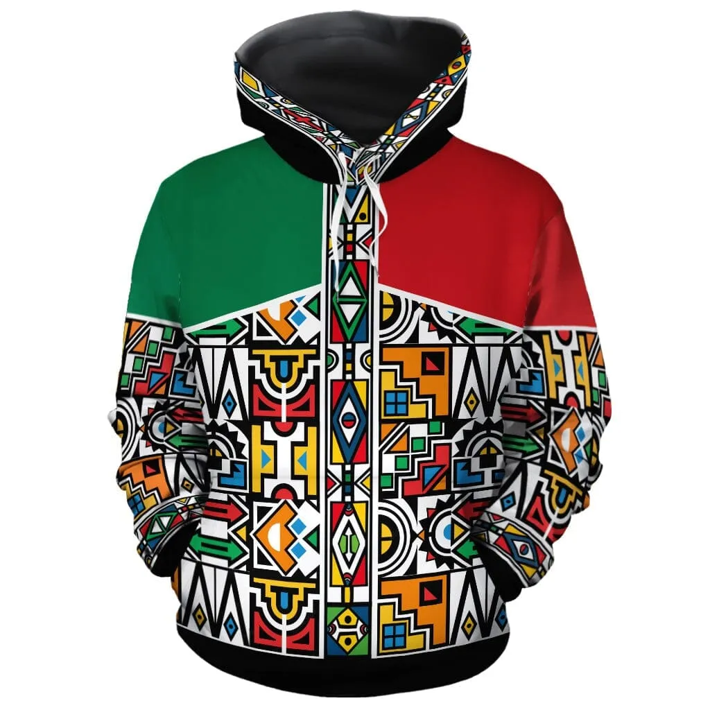 African Ndebele Pattern Hoodie and Joggers Set