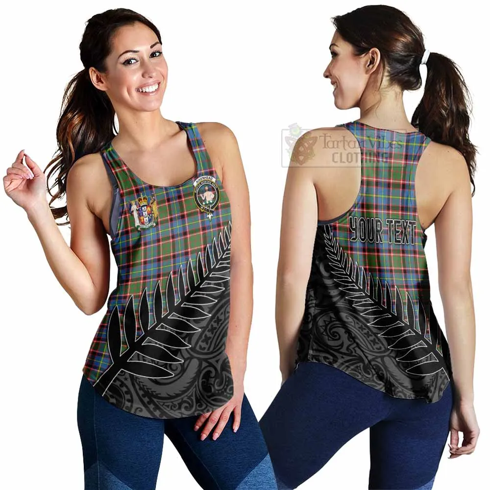 Aikenhead Crest Tartan Women's Racerback Tanks with New Zealand Silver Fern Half Style