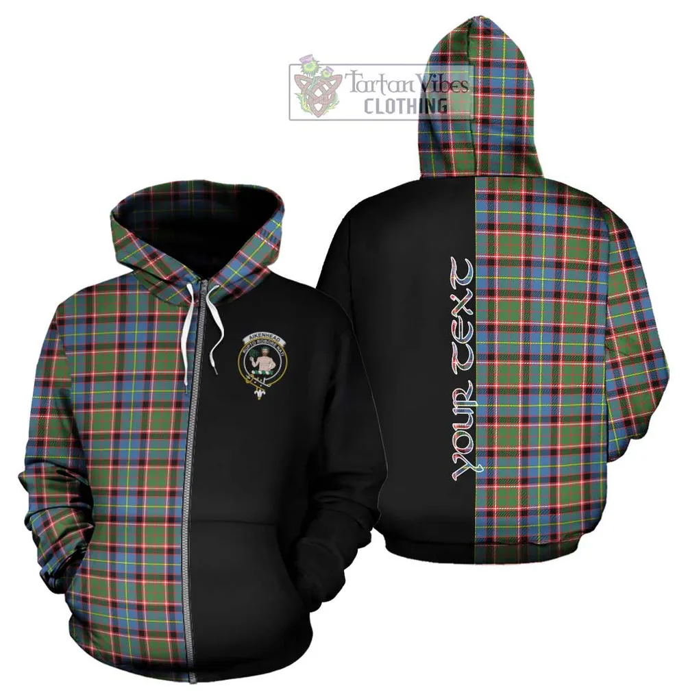 Aikenhead Tartan Hoodie with Family Crest and Half Of Me Style