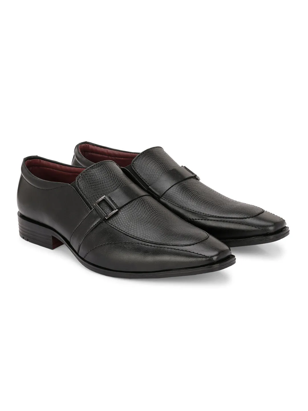 Alberto Torresi Synthetic Black Slip On Formal Shoes