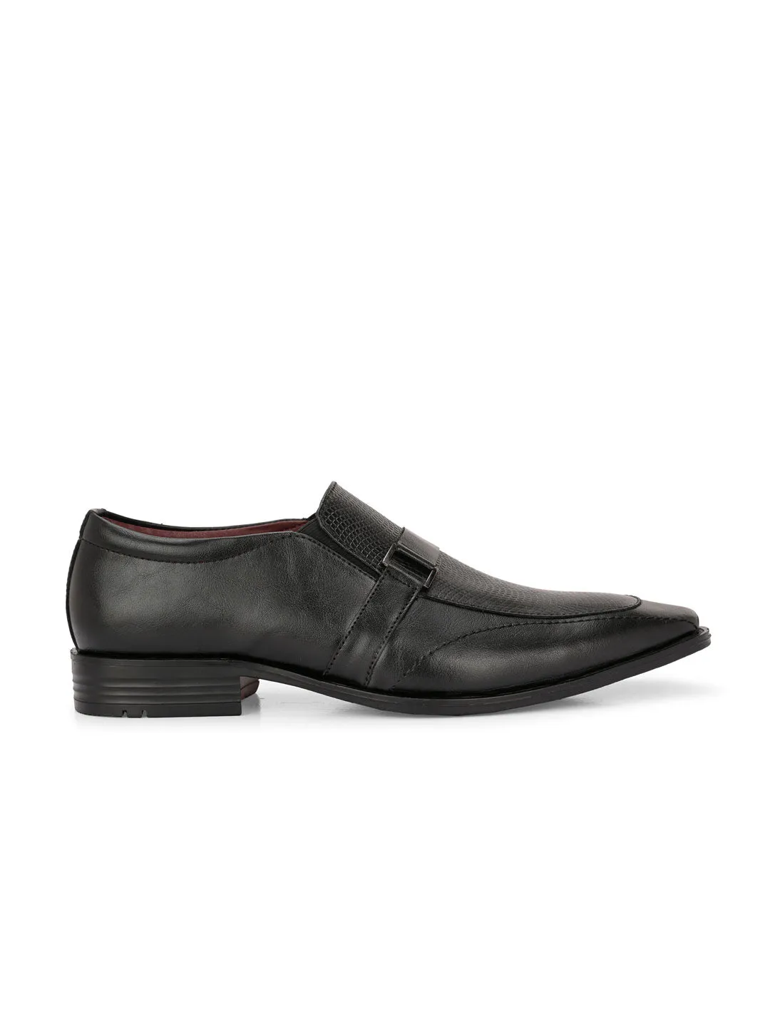 Alberto Torresi Synthetic Black Slip On Formal Shoes