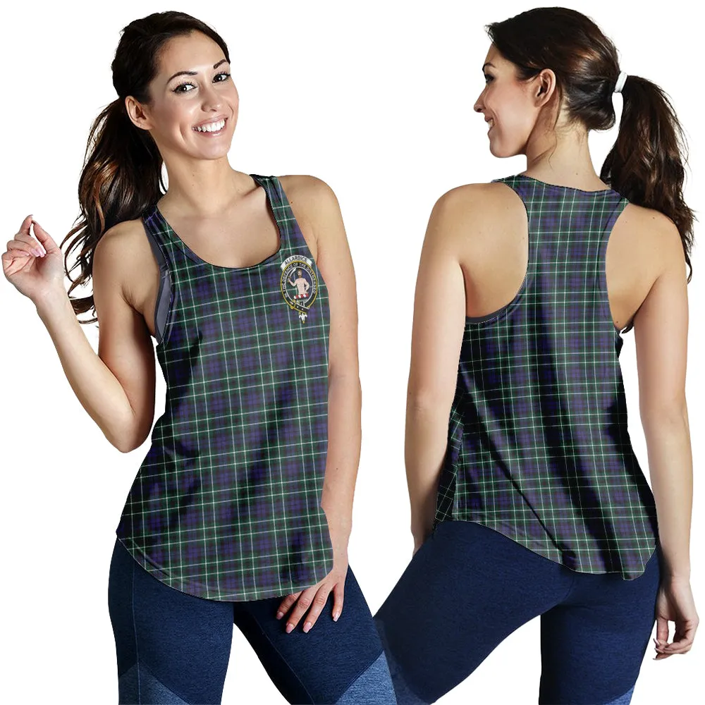 Allardice Tartan Women Racerback Tanks with Family Crest