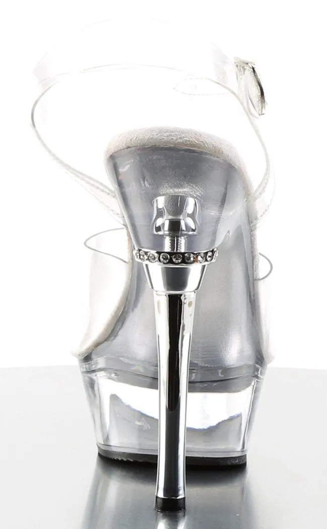 ALLURE-608 Clear Platform Heels