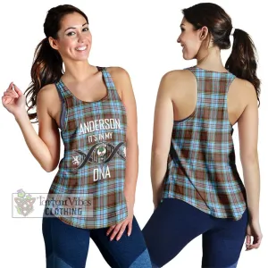 Anderson Ancient Tartan Women's Racerback Tanks with Family Crest DNA In Me Style