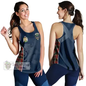 Anderson of Arbrake Tartan Women's Racerback Tanks with Family Crest and Lion Rampant Vibes Sport Style