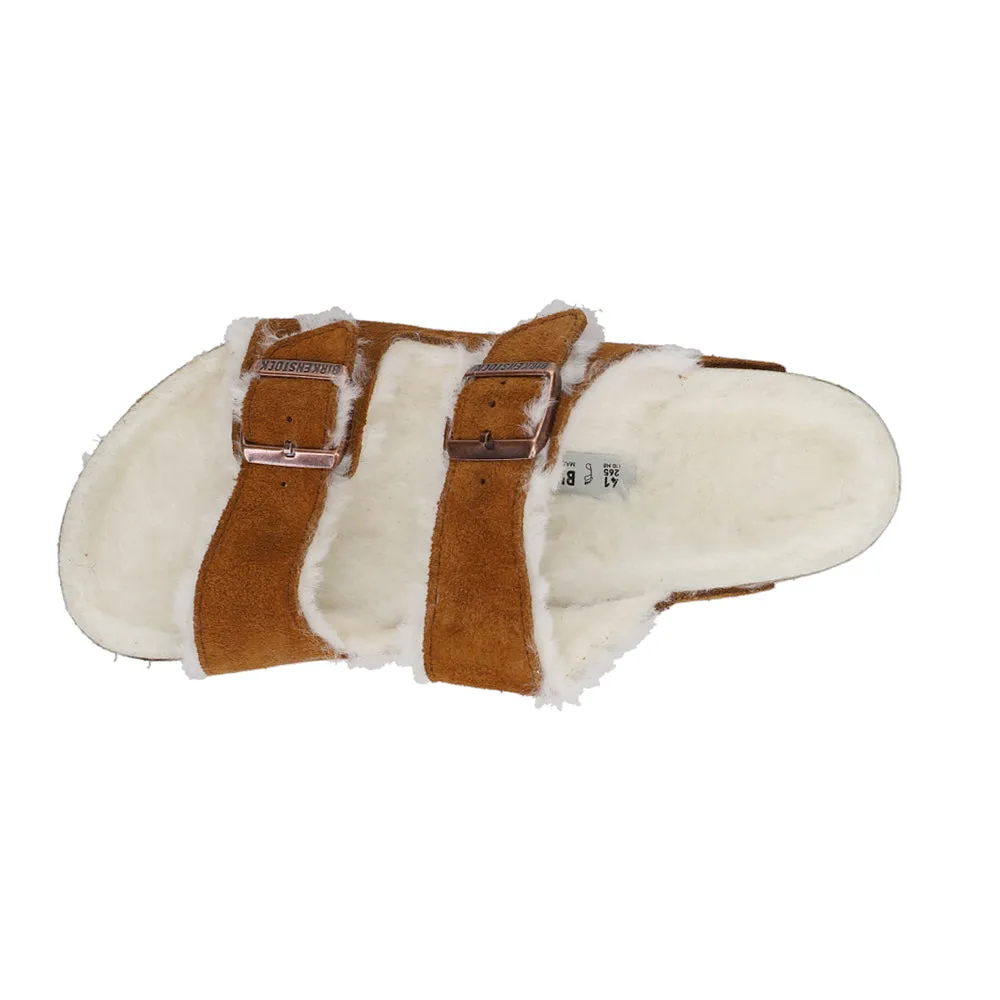 Arizona Shearling Suede Slide Sandals