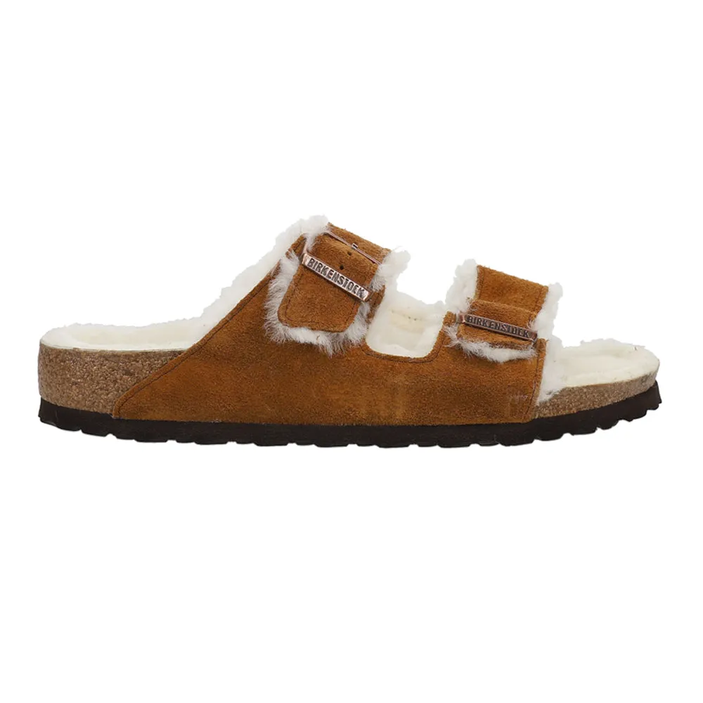 Arizona Shearling Suede Slide Sandals