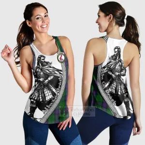 Armstrong Tartan Clan Crest Women's Racerback Tanks with Highlander Warrior Celtic Style