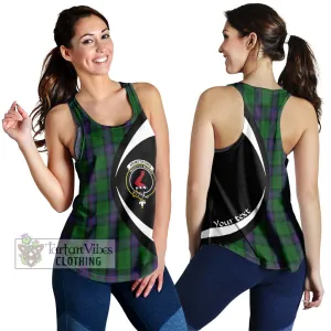 Armstrong Tartan Women's Racerback Tanks with Family Crest Circle Style