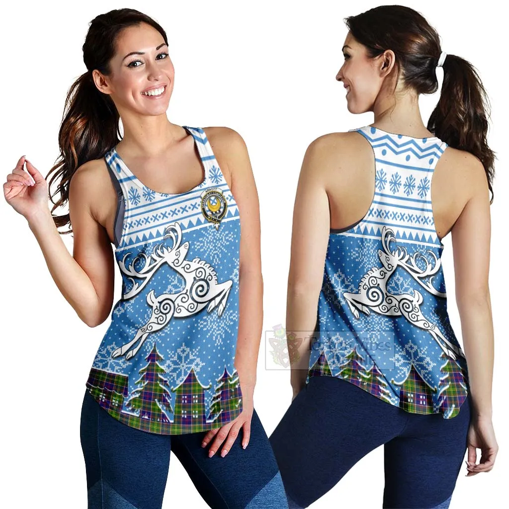 Arnott Clan Christmas Women's Racerback Tanks Celtic Reindeer Style