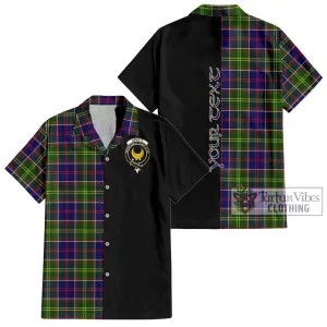 Arnott Tartan Short Sleeve Button Shirt with Family Crest and Half Of Me Style