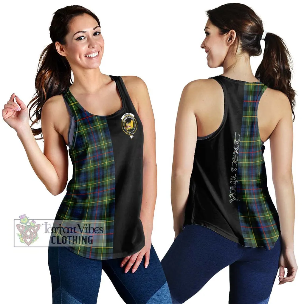 Bailey Modern Tartan Women's Racerback Tanks with Family Crest and Half Of Me Style