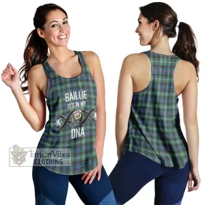 Baillie Ancient Tartan Women's Racerback Tanks with Family Crest DNA In Me Style