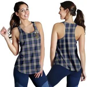 Baird Dress Tartan Women Racerback Tanks with Family Crest