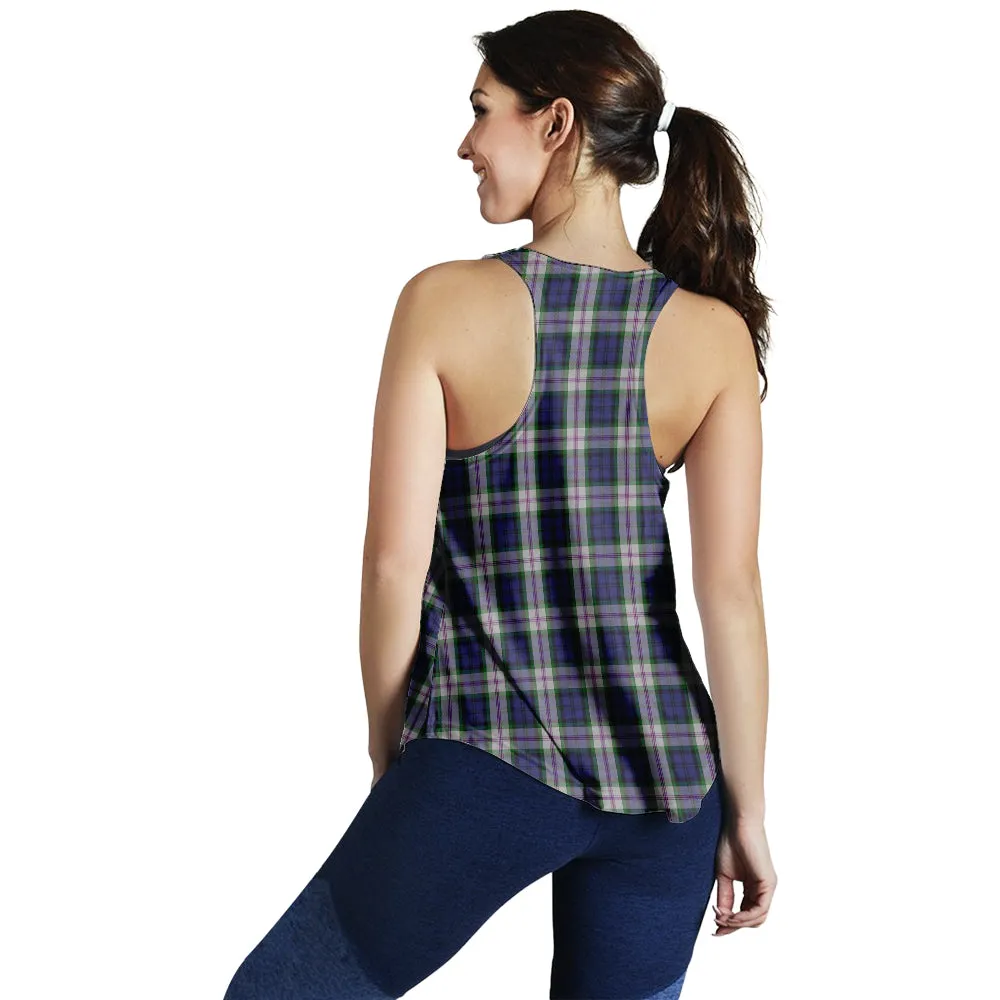 Baird Dress Tartan Women Racerback Tanks with Family Crest