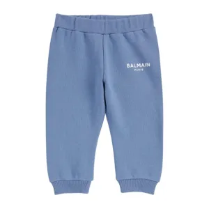 Balmain Baby Printed Logo Blue Jogging Bottoms