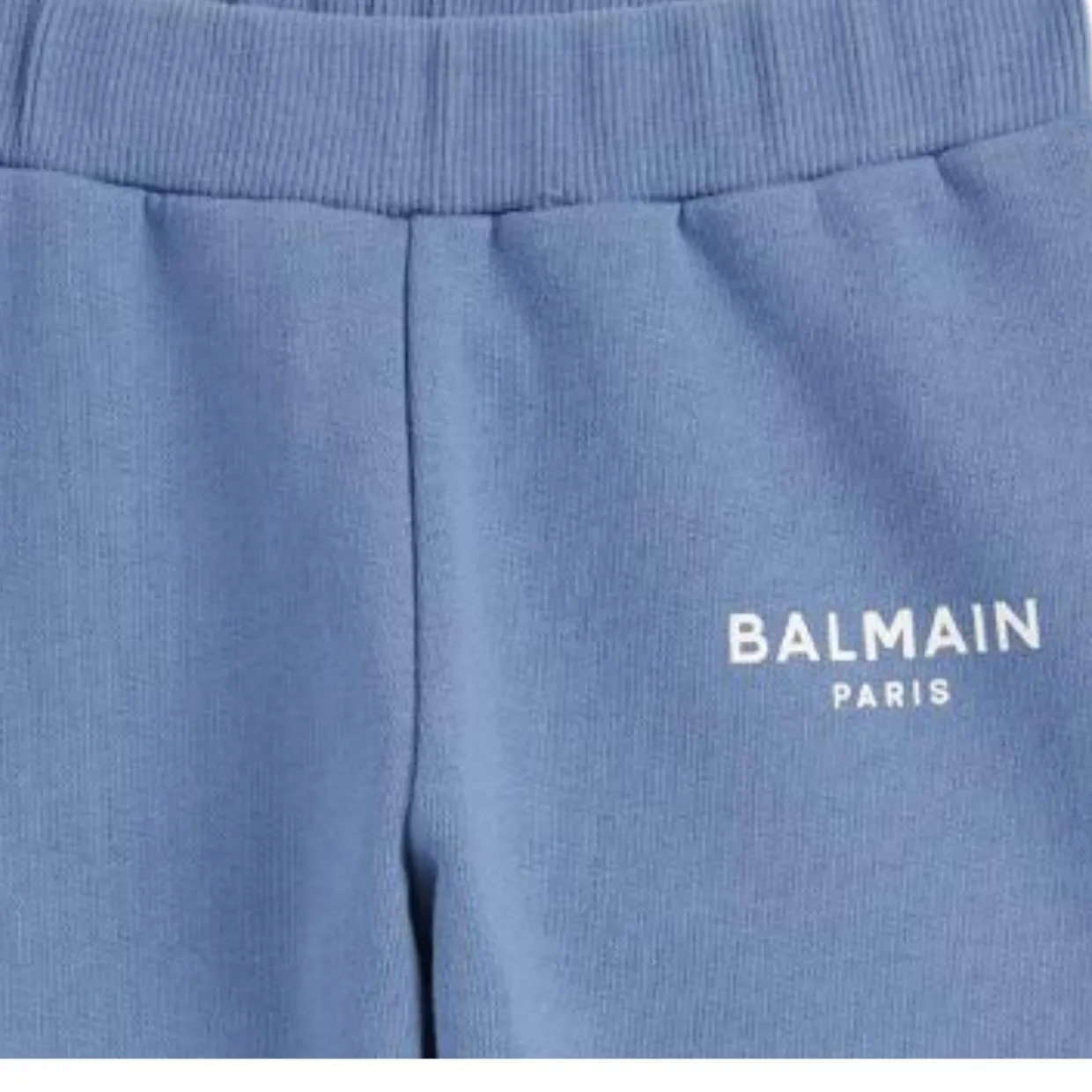 Balmain Baby Printed Logo Blue Jogging Bottoms