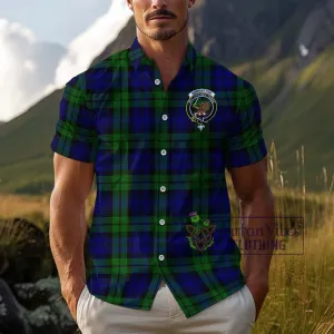 Bannatyne Tartan Cotton Hawaiian Shirt with Family Crest