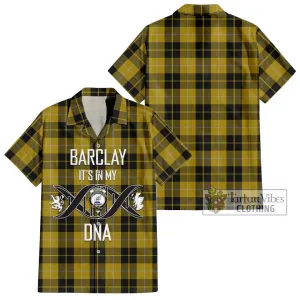 Barclay Dress Tartan Short Sleeve Button Shirt with Family Crest DNA In Me Style