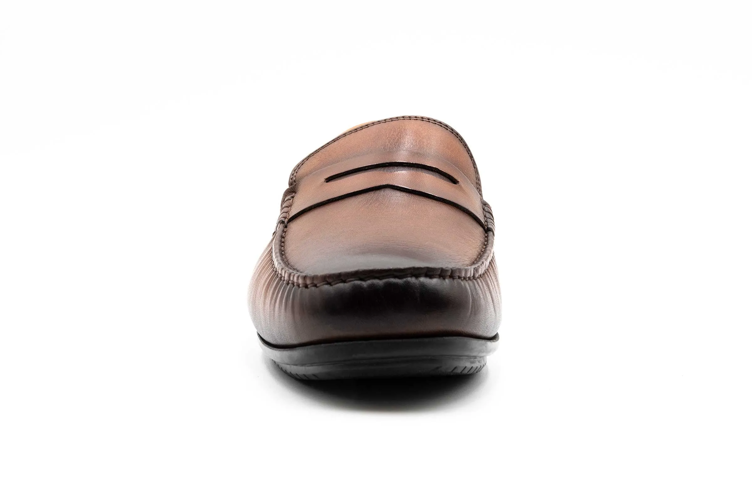 Bermuda Saddle Leather Penny Loafers - Whiskey