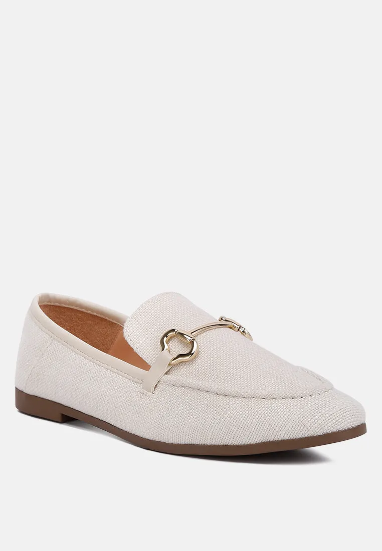 Bexley Horsebit Embellished Canvas Loafers