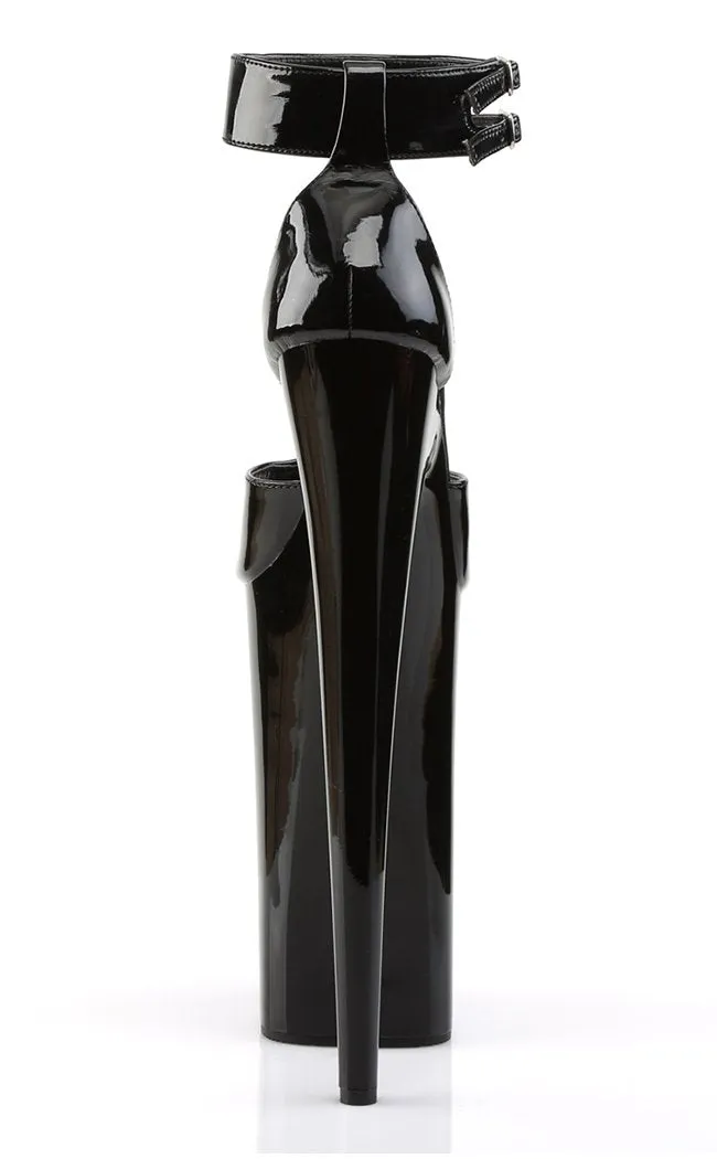 BEYOND-089 Black Patent 10 Inch Heels