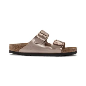 BIRKENSTOCK ARIZONA METALLIC COPPER BIRKOFLOR - WOMENS