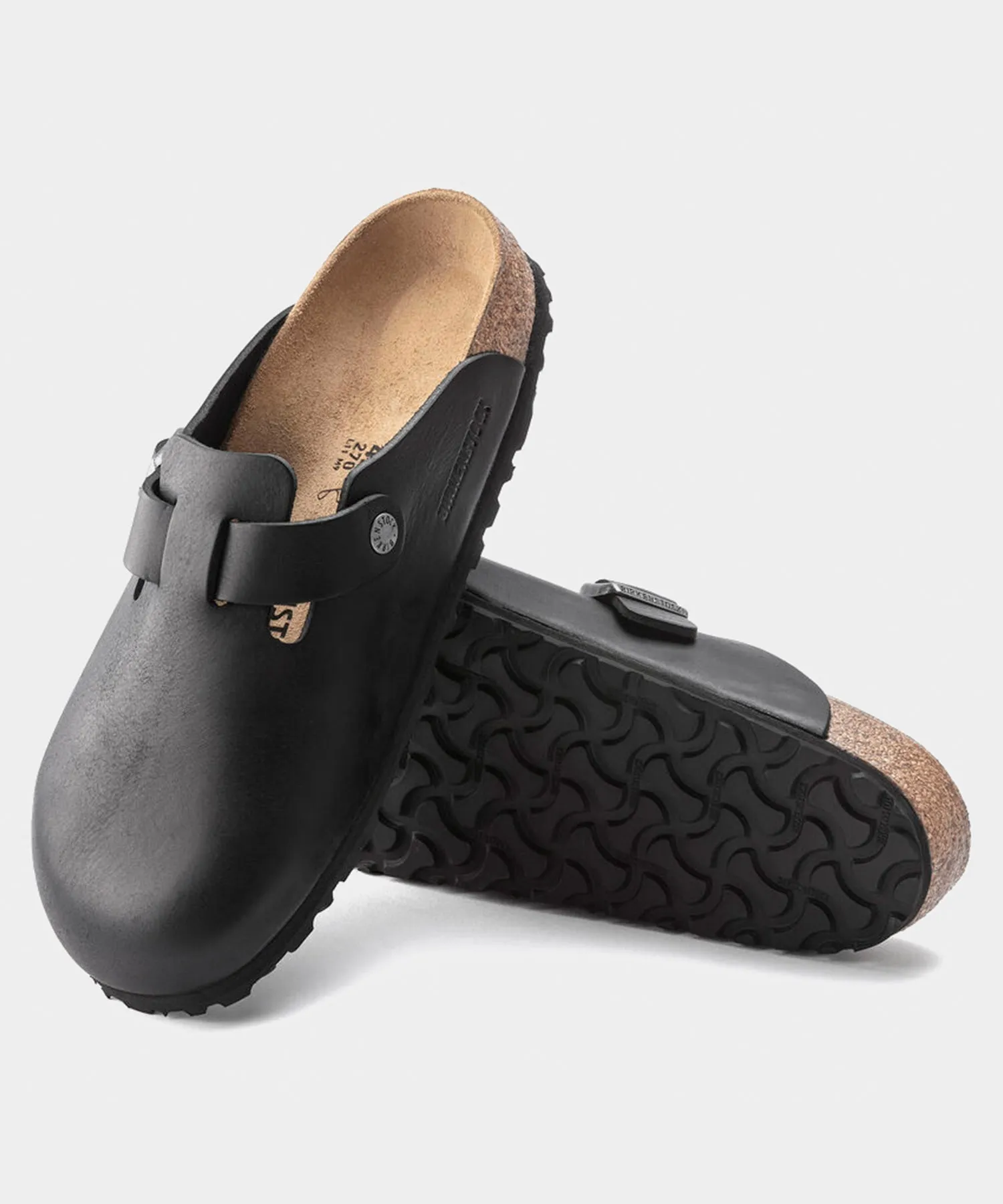 Birkenstock Boston Grip in Vintage Black Leather