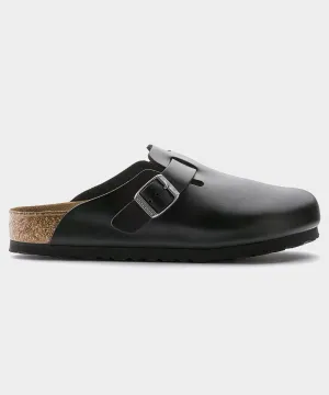 Birkenstock Boston in Black Amalfi Leather