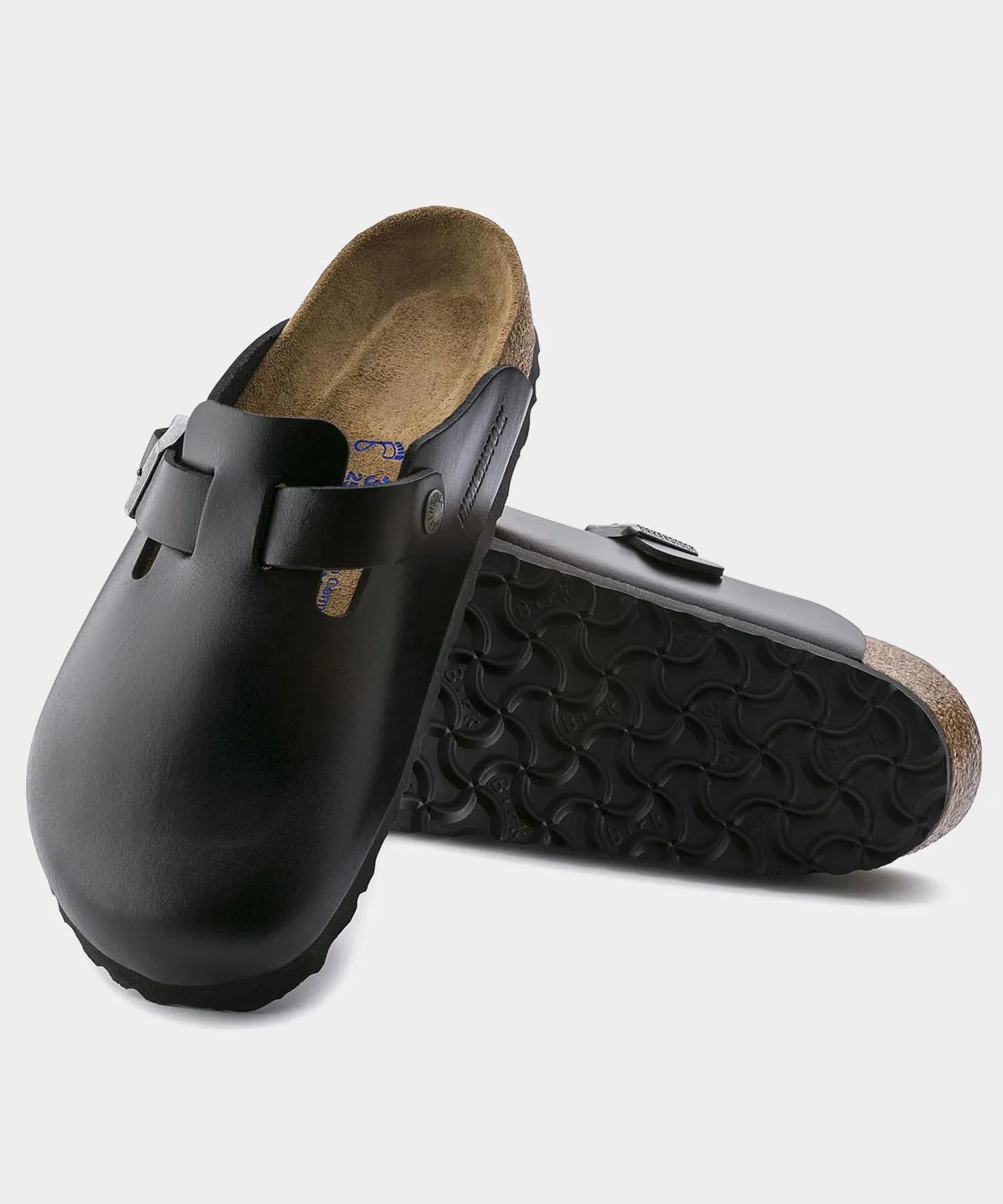 Birkenstock Boston in Black Amalfi Leather