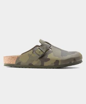 Birkenstock Boston Olive Camo Print